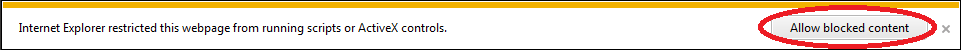 Allow blocked content